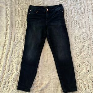 Rachel Roy Dark Wash Skinny Jeans Size 8 — Stretch High Rise Denim